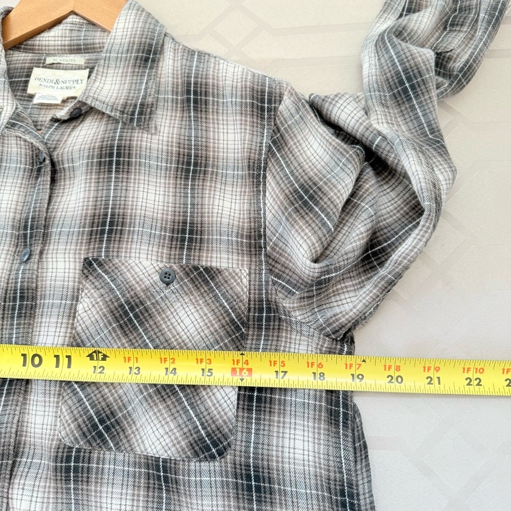 Denim & Supply by Ralph Lauren Women RL Utility Plaid Button-Up Shirt Size M - Picture 5 of 6